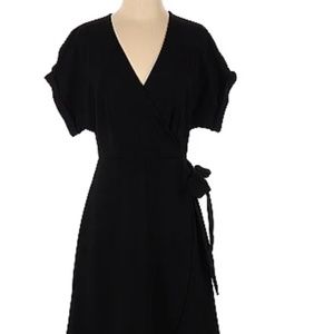 Gibson & Latimer Side Knot Tie Knit V-Neck Short Sleeve Dress